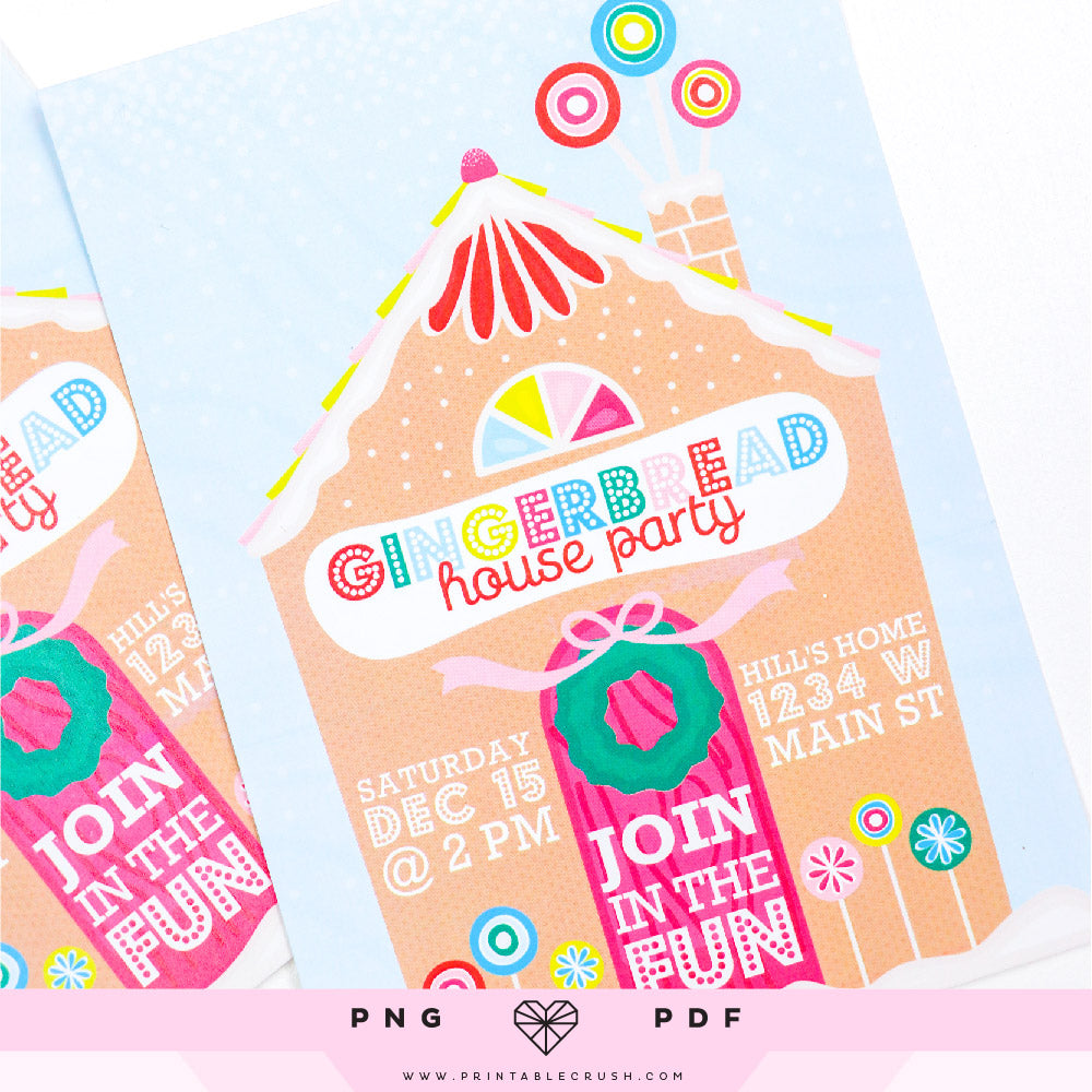 Gingerbread House Party Printables