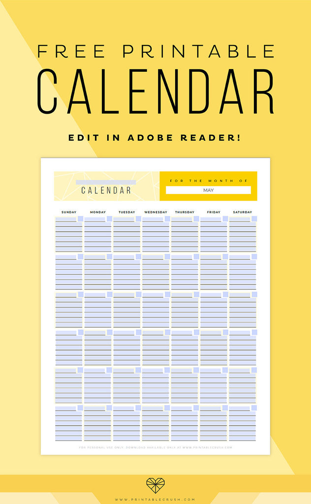 FREE Calendar Sample Page
