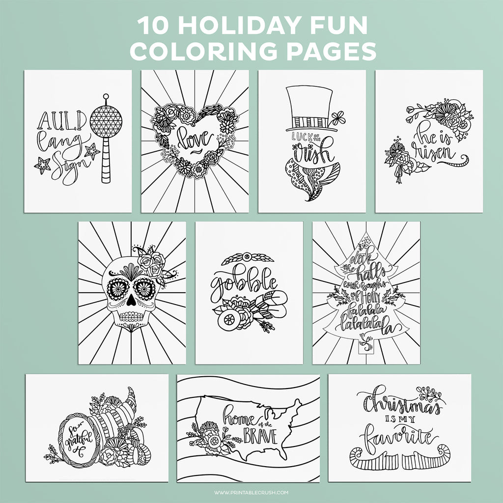 Holiday Fun Coloring Pages